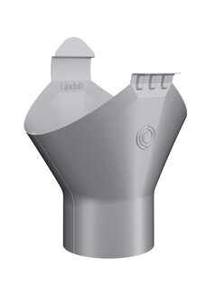 Lindab Dakgoot Uitloop OMV - Diam 100 mm - Naar HWA diam 75 mm - Kleur Zilver Metalllic 045