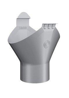 Lindab Dakgoot Uitloop OMV - Diam 125 mm - Naar HWA diam 75 mm - Kleur Zilver Metalllic 045