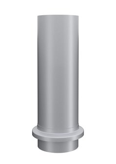 Lindab HWA Buis Afvoer-verbindstuk met kraag BUTK - Diam 75 mm - Kleur Zilver Metallic 045