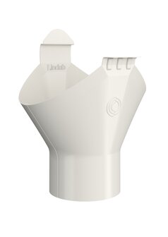 Lindab Dakgoot Uitloop OMV - Diam 100 mm - Naar HWA diam 75 mm - Kleur Antiek Wit  001