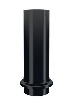 Lindab HWA Buis Afvoer-verbindstuk met kraag BUTK - Diam 87 mm - Kleur Zwart 015