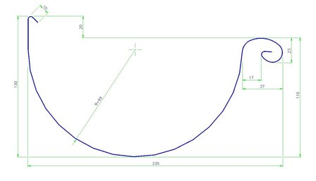 Mastgoot M44 - Zink 14 (0,8 mm) - Lang 300 cm