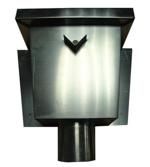 Vergaarbak Junior - Rechthoekig - Zink - diam. 100 mm
