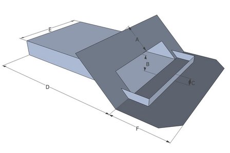 Spuwer Lood met Zinken Uitloop - Model Schuin 3