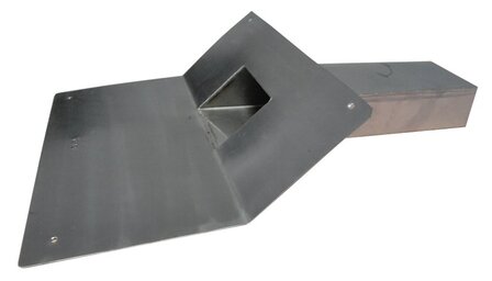 Kiezelbak RVS - 45 gr - 60 x 80 mm - Lang 30 cm