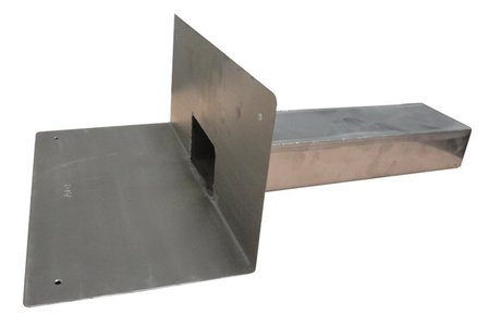 Kiezelbak RVS - 90 gr - 60 x 100 mm - Lang 30 cm