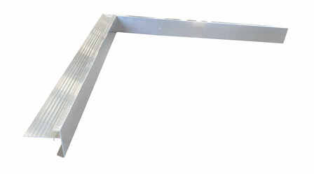 Aluminium Daktrim 60 x 64 mm - Blank - Binnenhoek
