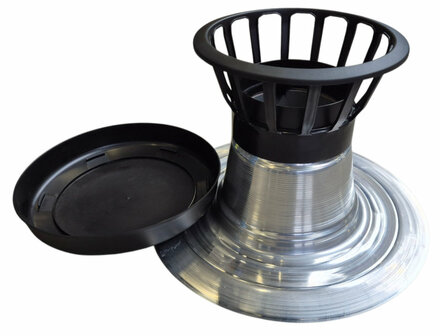 AGS Dubbelwandige Ontluchting diam 160 mm - PP kap los