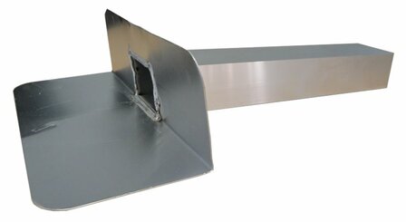 Kiezelbak Aluminium  90 gr - 60 x 100 mm - Lang 40 cm