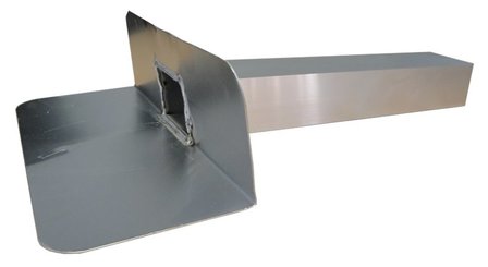 Kiezelbak Aluminium  90 gr - 60 x 100 mm - Lang 50 cm