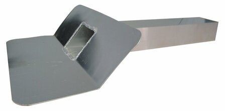 Kiezelbak Aluminium  45 gr - 60 x 100 mm - Lang 40 cm