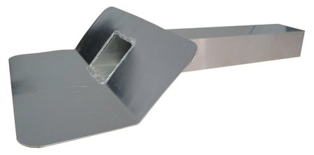 Kiezelbak Aluminium  45 gr - 60 x 100 mm - Lang 50 cm