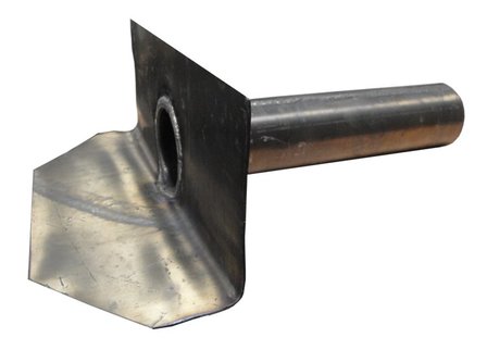 Kiezelbak Lood - 90 gr - Rond - Lang 30 cm - Diam 65 mm uitwendig (Passend in buis 70 mm)