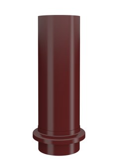 Lindab HWA Buis Afvoer-verbindstuk met kraag BUTK - Diam 75 mm - Kleur Donker Rood 758