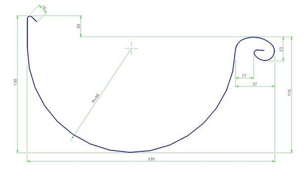 Mastgoot M44 - Zink 14 (0,8 mm) - Lang 300 cm