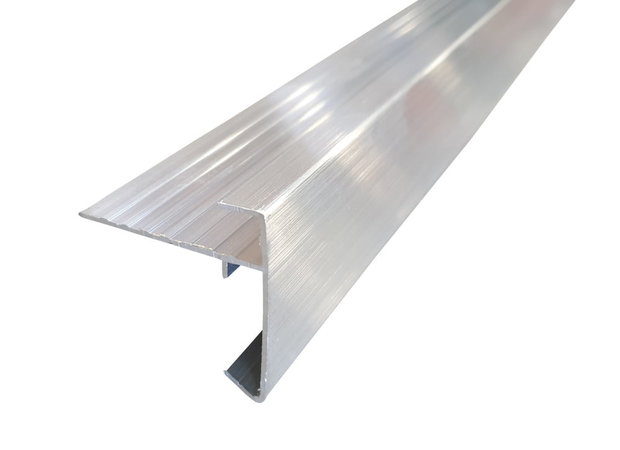 Aluminium Daktrim 60 x 64 mm - Blank - Lang 2,5 mtr