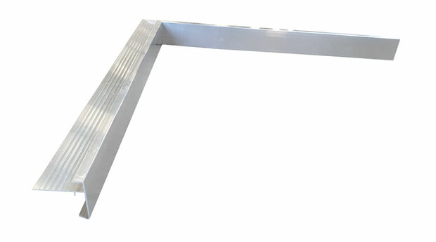 Aluminium Daktrim 45 x 45 mm - Blank - Binnenhoek