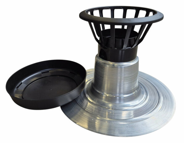 AGS Dubbelwandige Ontluchting diam 90 mm - PP kap los