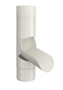 Lindab HWA Buis Regentonklep FUTK - Diam 87 mm - Kleur Antiek Wit  001