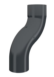 Lindab HWA Buis Sprongbocht SOKN - hoh 50mm - Met Mof - Mof Spie - Diam 75 mm - Kleur Grafiet Grijs  035