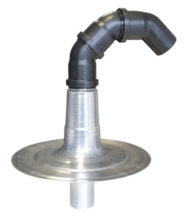Dubbelwandige Kabeldoorvoer Aluminium  Diam 50 mm - Incl PP bochten