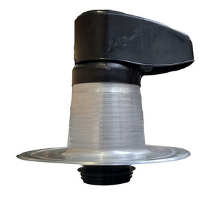 Dubbelwandige Kabeldoorvoer Aluminium  Diam 100 mm - Met PP Kap