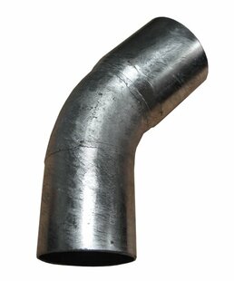 HWA Bocht Staal Verzinkt - Diam 100 mm - 45 gr - Met Mof