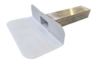 Kiezelbak Aluminium  90 gr - 60 x 100 mm - Lang 45 cm - Gestraald