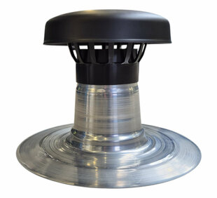 AGS VolVent®+  Alu Platdak Ontluchting DW met PP Kap - Mof 110 mm