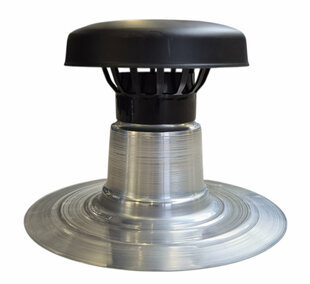 AGS VolVent®+  Alu Platdak Ontluchting DW met PP Kap - Mof 90 mm