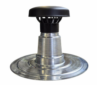 AGS VolVent®+  Alu Platdak Ontluchting DW met PP Kap - Mof 75 mm